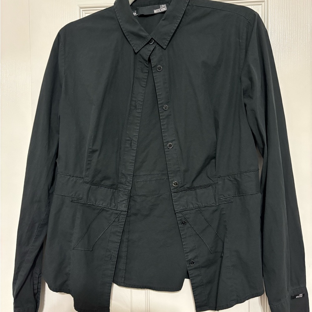 Moschino Charcoal Button-Up Shirt